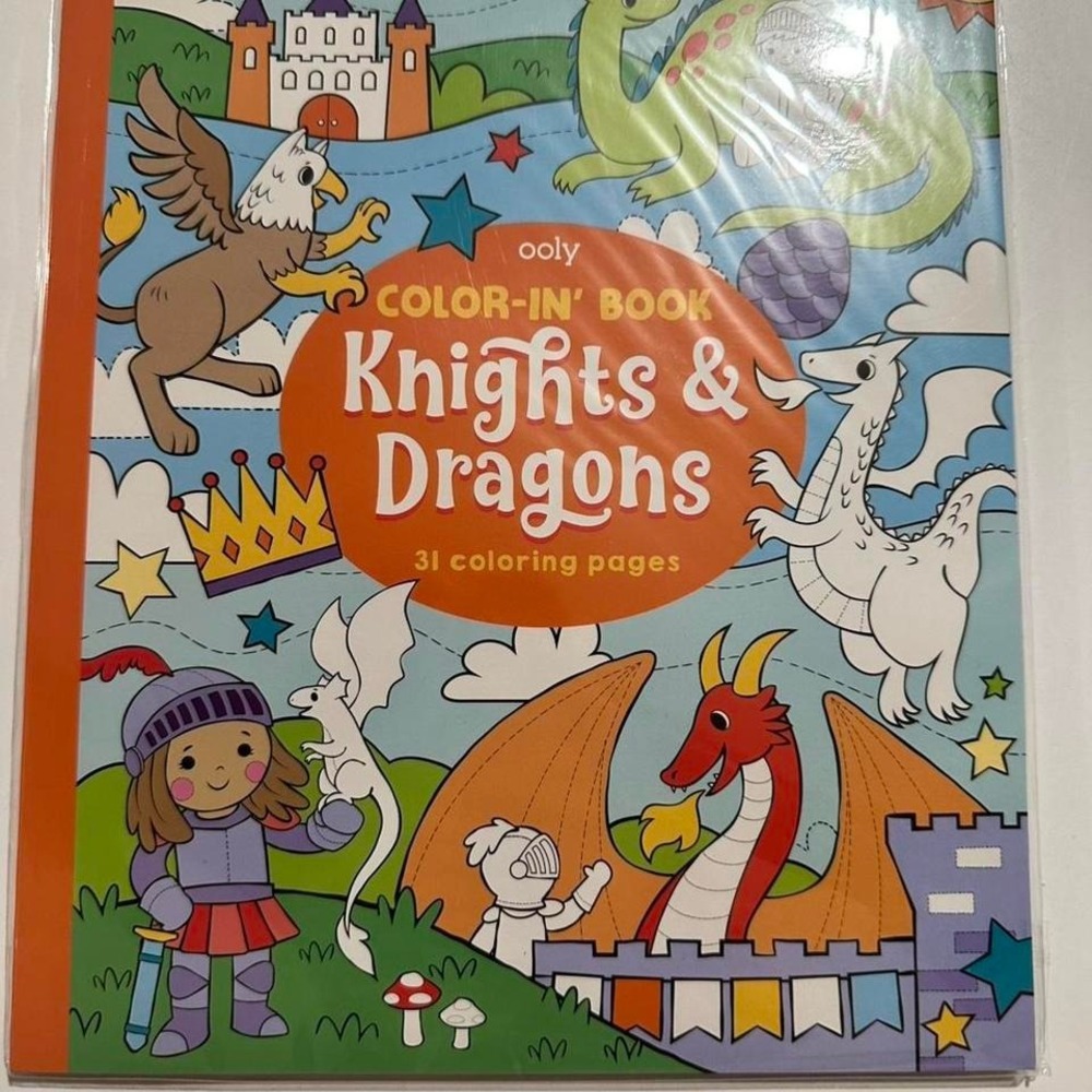OOLY Coloring Book Knight‎ & Dragons
